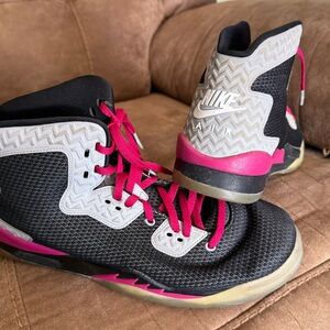 Air Jordan Spike Forty GG sneakers in black, fuchsia flash and grey kids
